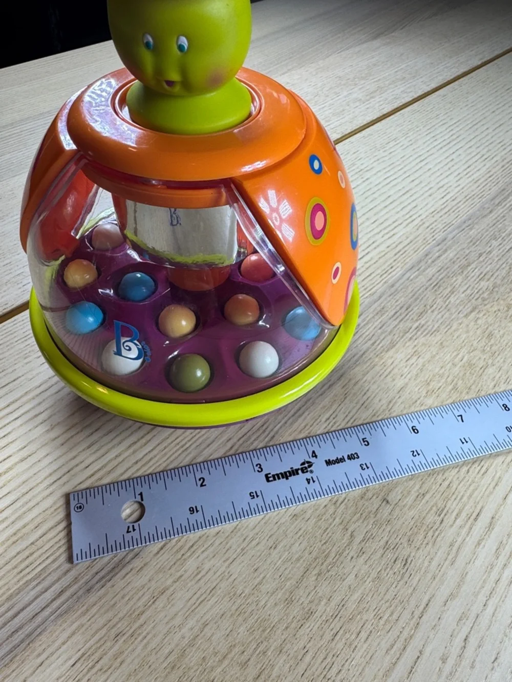 Orange Spinning Popper‎ - Bright Orange Learning Toy